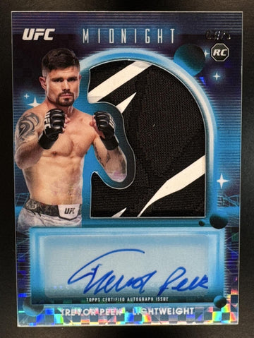 2025 Topps UFC Midnight Trevor Peek #RRA-TP Rookie Relic Auto Moonrise /25