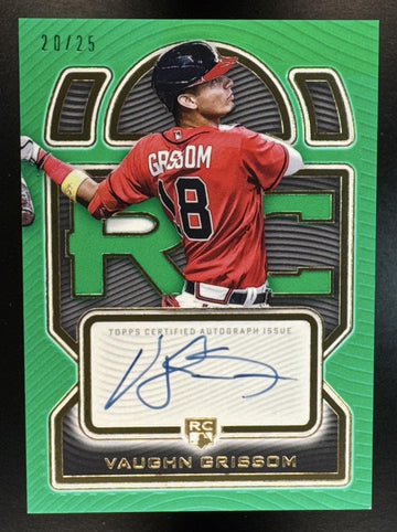 2023 Topps Definitive Vaughn Grissom #DRA-VG2 Rookie Auto Green 20/25 RC Braves