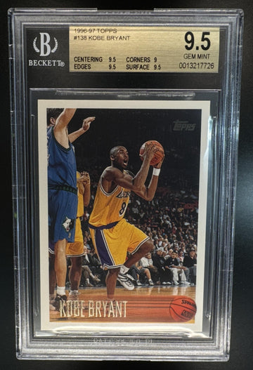 1996-97 Topps Kobe Bryant #138 RC Lakers BGS 9.5