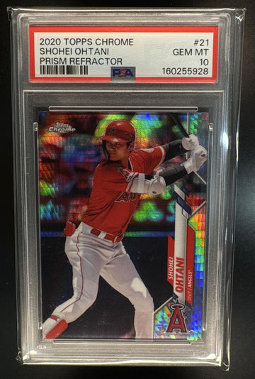 2020 Topps Chrome Shohei Ohtani #21 Prism Refractor Angels PSA 10