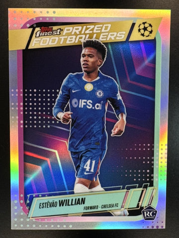 2025 Topps Finest UEFA UCC Estevao Willian #PF-13 Prized Footballers RC Chelsea