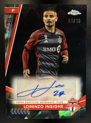 2024 Topps Chrome Sapphire Edition MLS Lorenzo Insigne #SA-LI Auto Black /10 Toronto
