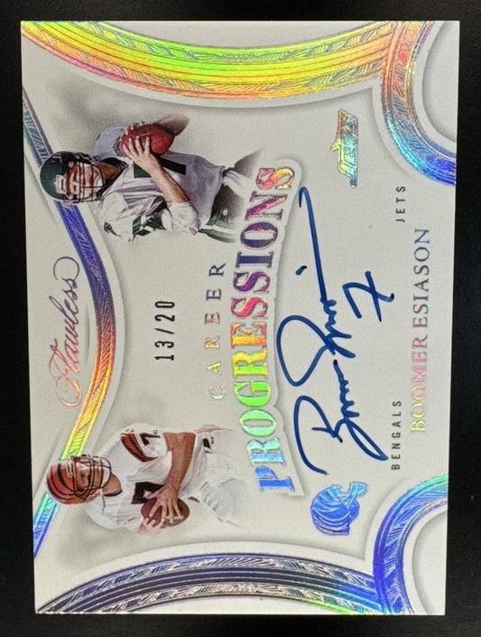 2025 Panini Flawless Boomer Esiason #CP-BEN Career Progressions Silver /20 Auto Bengals & Jets