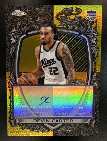 2025 Topps Chrome Devin Carter #SS-DC Signature Style Gold Refractor /50 Auto Kings