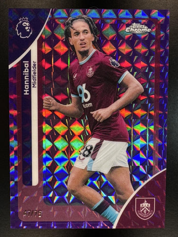 2026 Topps Chrome Premier League Hannibal #57 Purple Geometric Refractor /75 Burnley FC