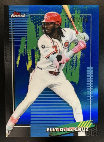 2026 Topps Finest Elly De La Cruz #69 Blue Refractor 51/150 Reds