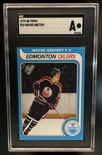 1979-80 Topps Wayne Gretzky #18 UER RC Oilers SGC Authentic