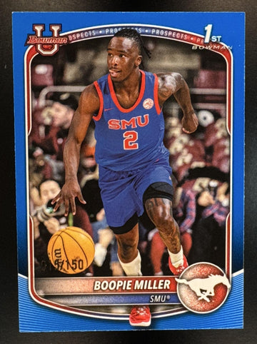 2025-26 Bowman Boopie Miller #BPP-72 Blue Border 15/150 1st Prospect Mustangs