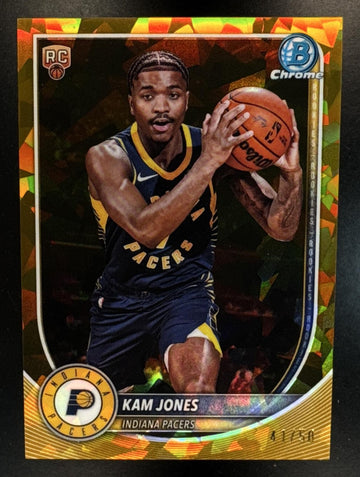 2025 Bowman Sapphire Kam Jones #BCV-39 Chrome Gold Refractor 41/50 RC Pacers