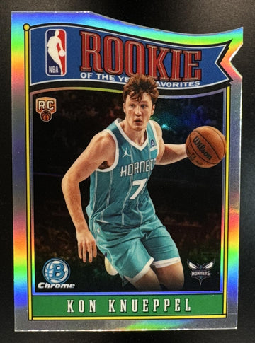 2025-26 Bowman Kon Knueppel #RY-4 ROY Favorites Chrome Refractor RC Hornets
