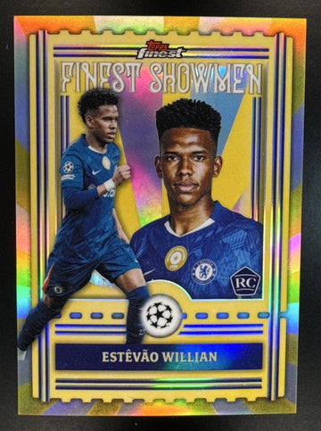 2025 Topps Finest UEFA Club Competition Estevao Willian #FS-23 Showmen RC Chelsea