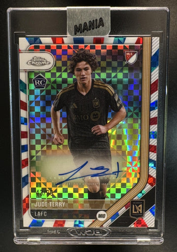 2026 Topps Chrome MLS Jude Terry #CA-JT Auto Red/White/Blue X-Fractor /99 RC