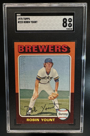 1975 Topps Robin Yount #223 RC Brewers SGC 8
