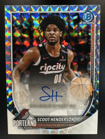 2025 Bowman Scoot Henderson #BCA-SH Chrome Auto Geometric Refractor