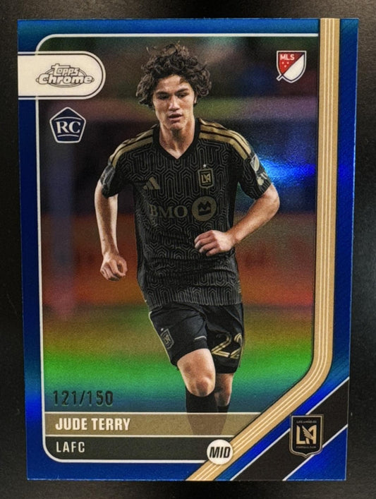 2026 Topps Chrome MLS Jude Terry #44 Blue Refractor 121/150 RC LAFC