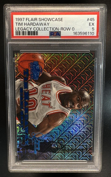 1997 Fleer Flair Showcase Tim Hardaway #45 Legacy Collection Row 0 /100 PSA 5