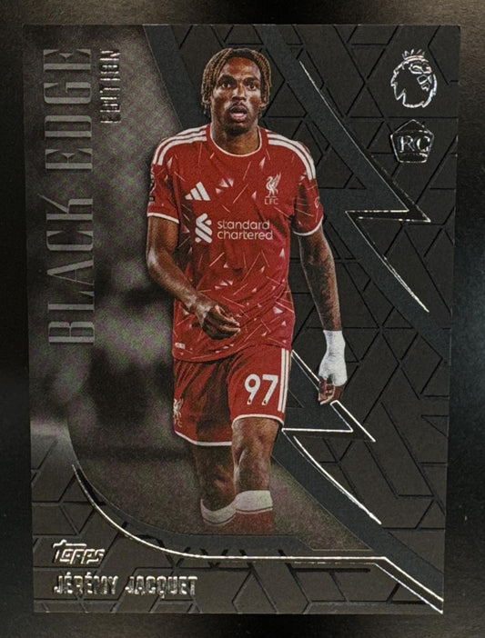 2026 Topps Premier League Jeremy Jacquet #BE-27 Black Edge Blackout