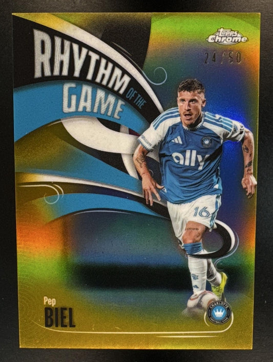 2026 Topps Chrome MLS Pep Biel #RG-14 Rhythm of the Game Gold Refractor /50