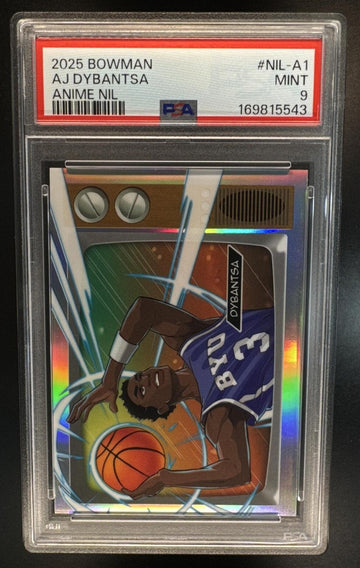 2025-26 Bowman AJ Dybantsa #NIL-A1 Anime NIL SSP Cougars PSA 9
