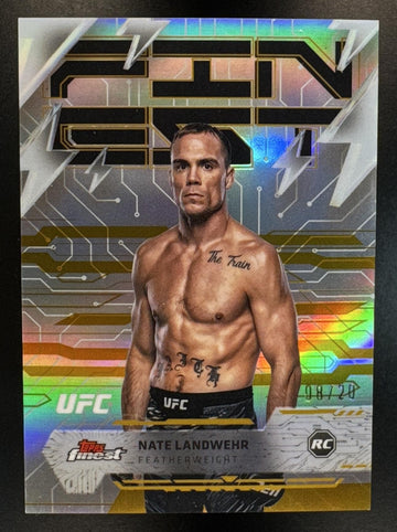 2025 Topps UFC Finest Nate Landwehr #234 Gold Refractor /20 Rare RC