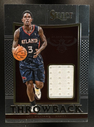 2015-16 Panini Select Lou Williams #30 Throwback Memorabilia 95/149 Hawks