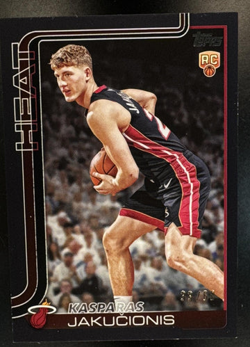 2025-26 Topps Kasparas Jakucionis #220 Black 33/68 RC Heat