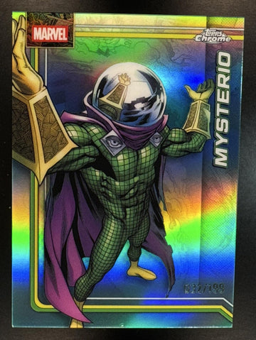 2026 Topps Chrome Marvel Comics Mysterio #085 Aqua Refractor 32/199