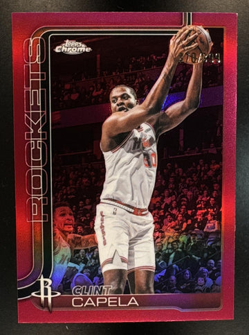 2025-26 Topps Chrome Update Clint Capela #94 Magenta Refractor 370/399 Rockets
