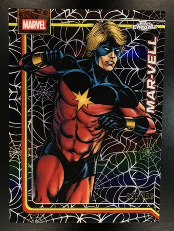 2026 Topps Chrome Marvel Comics Mar-Vell #135 Spider-Web Refractor 356/399