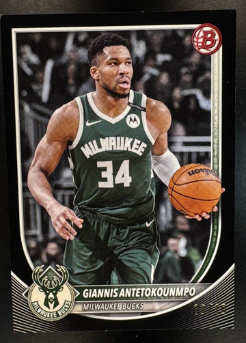 2025-26 Bowman Giannis Antetokounmpo #80 Black Border /10 Bucks