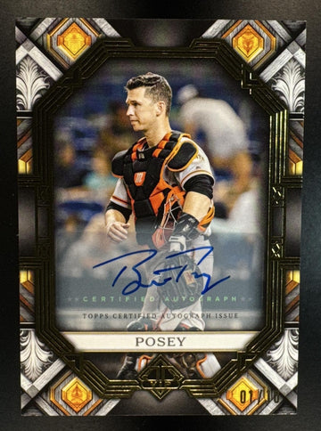 2025 Topps Transcendent Collection VIP Party Buster Posey #VIP-92 Auto Black /10 Giants