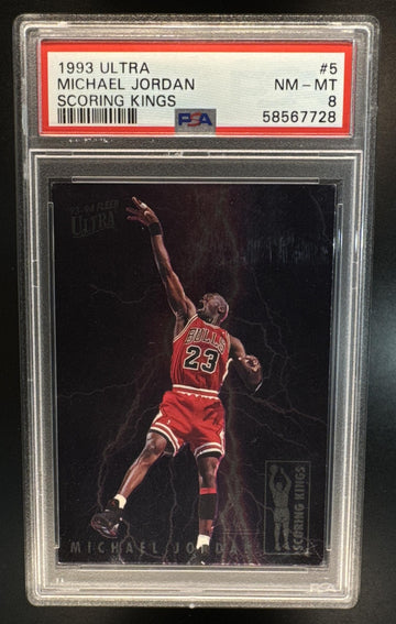 1993-94 Fleer Ultra Michael Jordan #5 Scoring Kings Bulls PSA 8