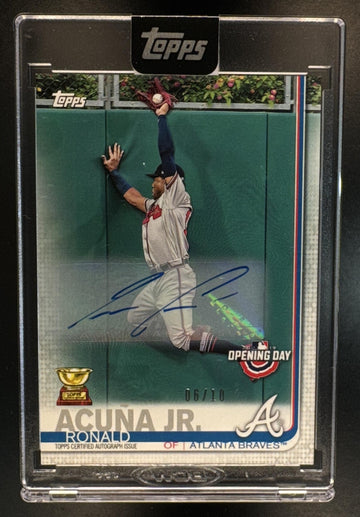 2019 Topps Opening Day Ronald Acuna Jr. #51 Braves Autograph /10 Gold Cup