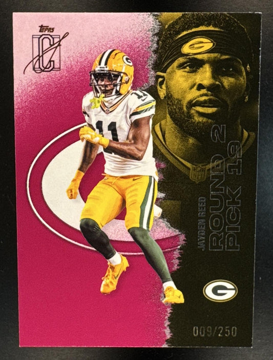 2025 Topps Signature Class Jayden Reed #75 Veteran Magenta Foil 9/250 Packers