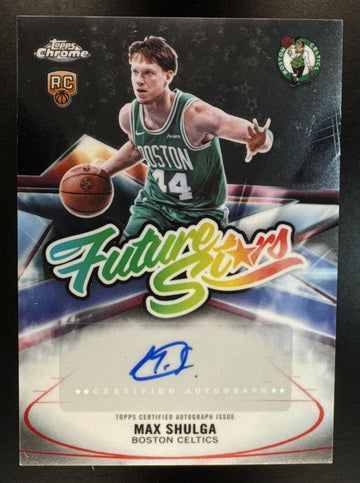 2025-26 Topps Chrome Update Max Shulga #FS-MSH Future Stars Auto RC Celtics