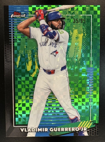 2026 Topps Finest Vladimir Guerrero Jr. #100 Green X-Fractor 35/99 Blue Jays