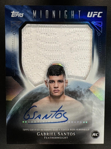 2026 Topps Midnight UFC Gabriel Santos #RRA-GS Rookie Relic Auto MEM RC
