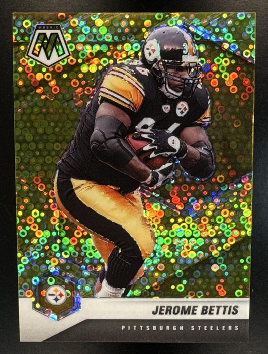 2021 Panini Mosaic Jerome Bettis #168 No Huddle Prizm Gold 5/10 Steelers