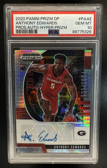 2020 Panini Prizm Draft Picks Anthony Edwards #PA-AE Prospect Auto Hyper PSA 10