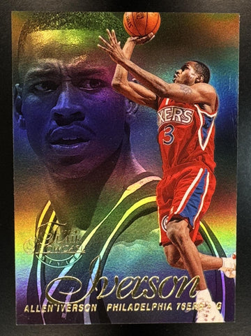 1996-97 Fleer Flair Showcase Allen Iverson #3 Row 2 Style RC 76ers