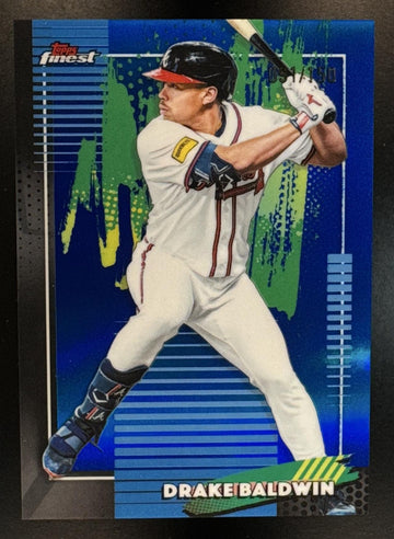 2026 Topps Finest Drake Baldwin #44 Blue Refractor 91/150 Braves