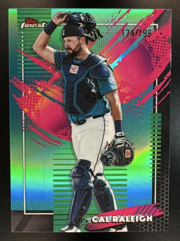 2026 Topps Finest Cal Raleigh #208 Rare Aqua Refractor 174/199 Mariners
