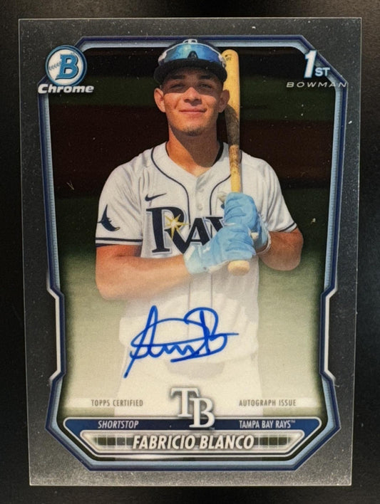 2026 Bowman Chrome Fabricio Blanco #CPA-FB Auto 1st Prospect Rays