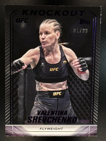 2024 Topps Knockout UFC Valentina Shevchenko #72 Purple 4/99
