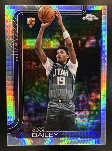 2025-26 Topps Chrome Update Ace Bailey #155 Prism Refractor RC Jazz