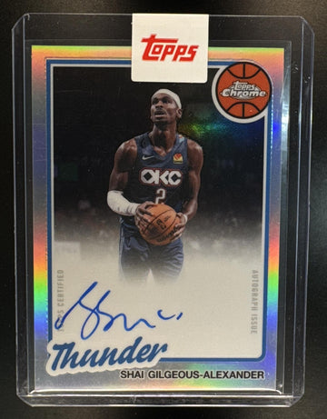 2025 Topps Chrome Update Shai Gilgeous-Alexander #80TBA-SGA 1980-81 Auto Refractor