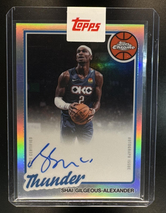2025 Topps Chrome Update Shai Gilgeous-Alexander #80TBA-SGA 1980-81 Auto Refractor