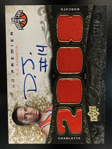 2008-09 Upper Deck Premier D.J. Augustin #109 Rookies Auto Jerseys 75 62/75 RC Bobcats