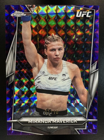 2026 Topps Chrome UFC Miranda Maverick #144 Purple Geometric Refractor 1/10