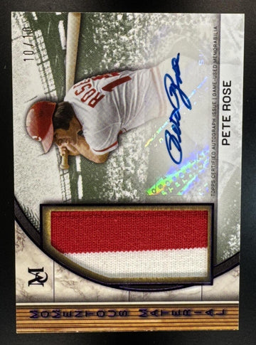 2025 Topps Museum Collection Pete Rose #MMJPA-PR Jumbo Patch Auto Amethyst /10 Reds